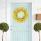 24" Spring Wreaths for Front Door Artificial Forsythia Flower Wreath on Grapevine Yellow Wreath with Green Leaves Silk Floral Wreath for Home Indoor Wall Window Garden Porch Farmhosue Decor